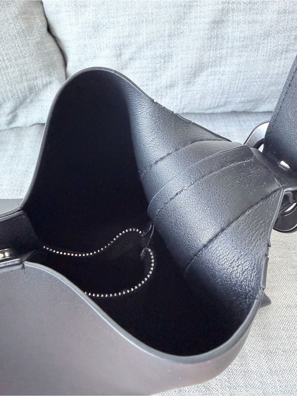 Mango Black Structured Hobo Shoulder Bag - Picture 5 of 9